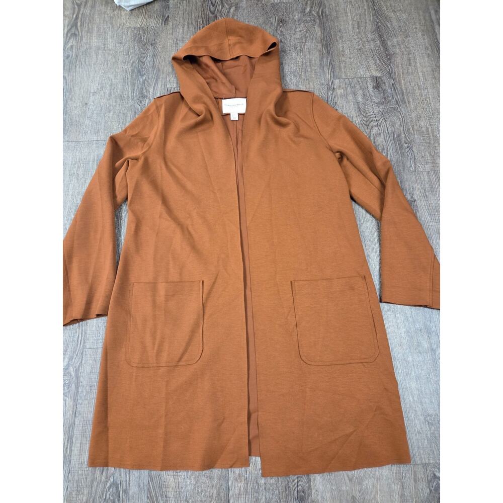 Carolina Belle Women's Brown Hooded cardigan Montreal Rust Long Size large